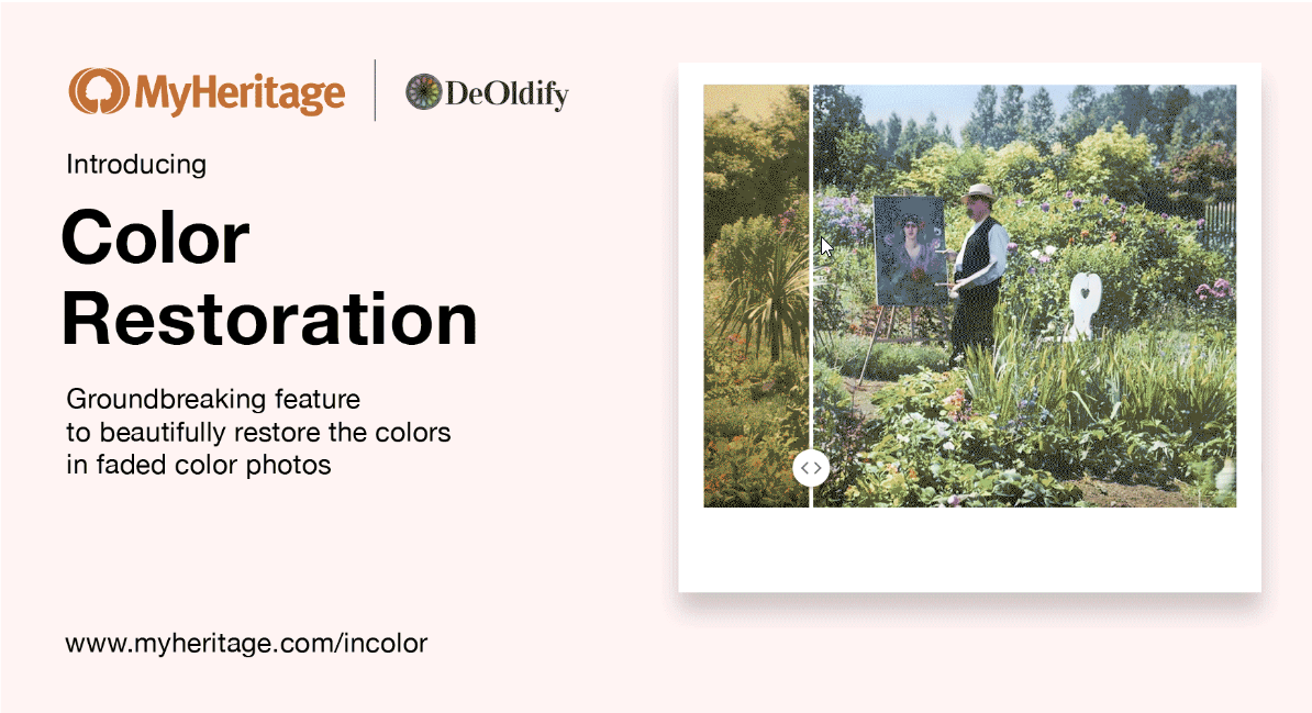 Farvegendannelse af fotos med MyHeritage In Color™